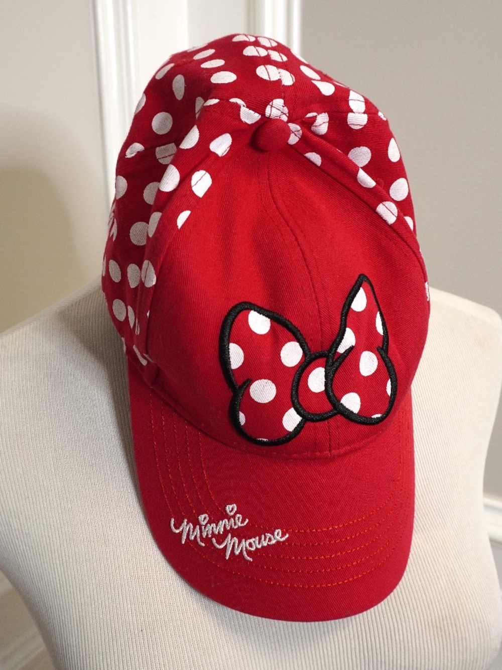 Disney Women's Minnie Mouse Polka Dots Baseball Hat